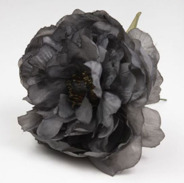 Flores de Flamenca Peonia Sanlucar.  12cm. Negro